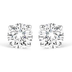 Haus of Brilliance 14K White Gold 1/4 Cttw Diamond Solitaire Stud Earrings
